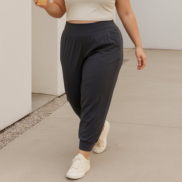 Old Navy Active Go-Dry Powersoft Joggers Gray XXL – High Rise, Plus Size Fit - Picture 1 of 7